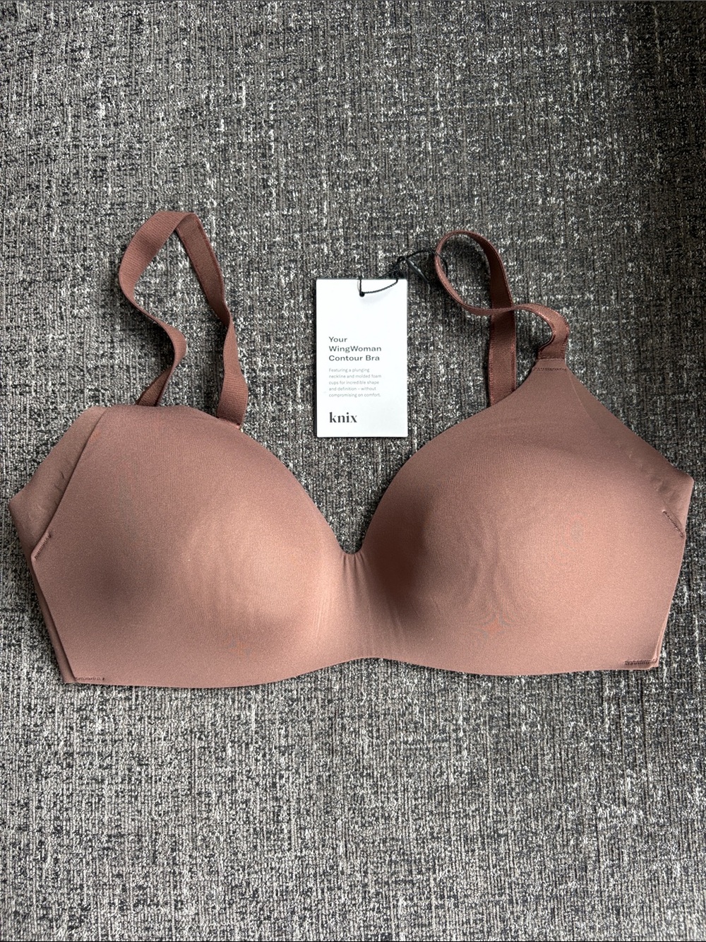 knix WingWoman Contour Bra in Sable NWT